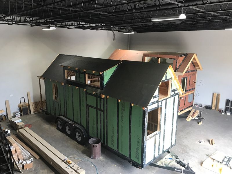 ZIP System sheathing on a tiny house shell