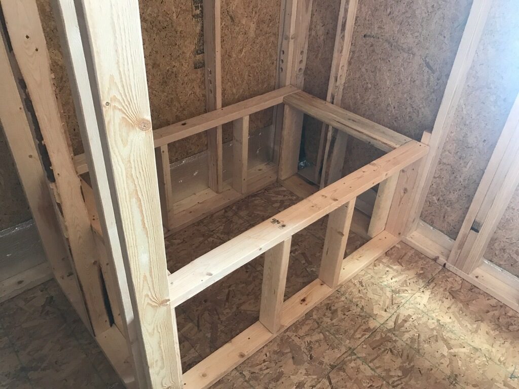 Framing bathroom tiny house tampa bay